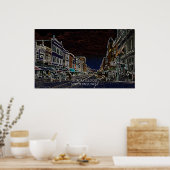 オーロライリノイ南ブロードウェイネオンアート1920 ポスター (キッチン)