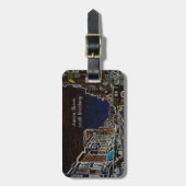 オーロライリノイ南ブロードウェイネオンアート1920 ラゲッジタグ (正面縦)