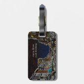 オーロライリノイ南ブロードウェイネオンアート1920 ラゲッジタグ (裏面縦)