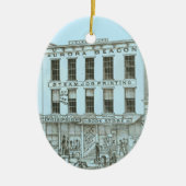 オーロライリノイ州オーロラビーコンニュース1871石リッツ セラミックオーナメント (正面)