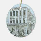 オーロライリノイ州オーロラビーコンニュース1871石リッツ セラミックオーナメント (左)