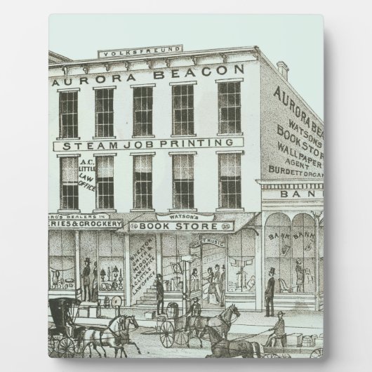 オーロライリノイ州オーロラビーコンニュース1871石リッツ フォトプラーク (正面)