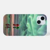 オーロラクリスマス iPhone 15ケース (裏面横)