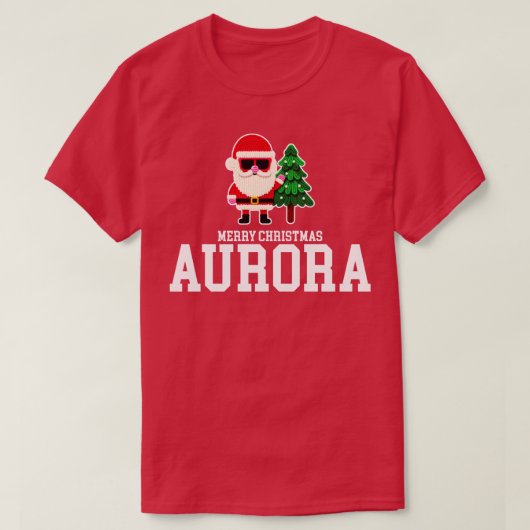 オーロラクリスマス Tシャツ (デザイン正面)