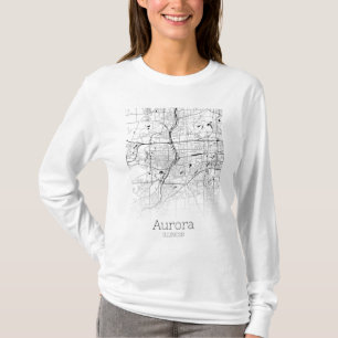 オーロラシティの地図 Tシャツ