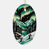 オーロラスキーアドベンチャークリスマス セラミックオーナメント (右)