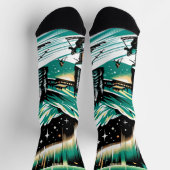 オーロラスキーアドベンチャーユニセックス ソックス (上部)