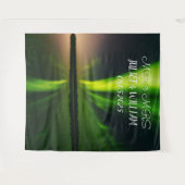 オーロラスクリプト Mr & Mrs ウェディングバックドロップバナー タペストリー (正面(横))