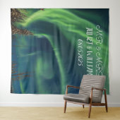 オーロラスクリプト Mr & Mrs ウェディングバックドロップバナー タペストリー (インサイチュ(横))