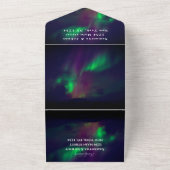 オーロラスターリーナイトスターズノーザンラ結婚イッツ オールインワン招待状 (外側)