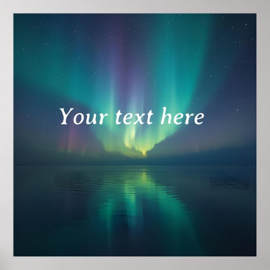 オーロラドリームス – カスタマイズ可能なノーザンライトプリント ポスター (正面)