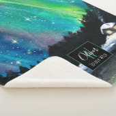 オーロラノーザンライツウィンターキャビン |モノグラム シェルパブランケット (3/4)