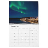 オーロラノーザンライツスカンジナビア極空 カレンダー (1月 2027)