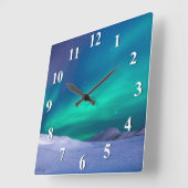 オーロラノーザンライト スクエア壁時計 (傾斜)