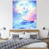 オーロラバイクライヴ・ヘンリー・ブルー キャンバスプリント (インサイチュ (寝室))