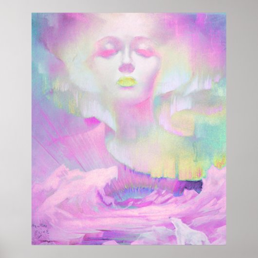 オーロラバイクリーブヘンリーのピンクのパステル ポスター (正面)