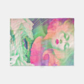 オーロラバイクリーブヘンリーカラフルピンク フリースブランケット (正面(横))