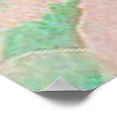 オーロラバイクリーブヘンリーカラフルピンク ポスター (角)