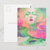 オーロラバイクリーブヘンリーカラフルピンク ポストカード (正面/裏面)