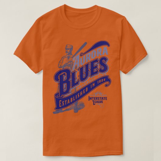 オーロラブルース Tシャツ (デザイン正面)