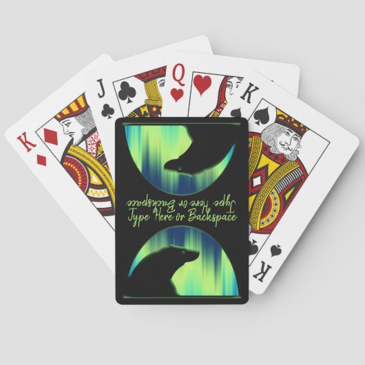 オーロラベアカードベアパーソナライズされたトランプ トランプ (裏面)