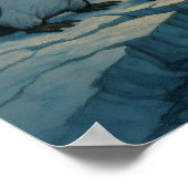 オーロラペンギン漫画おもしろい – 気候変動ジョーク ポスター (角)