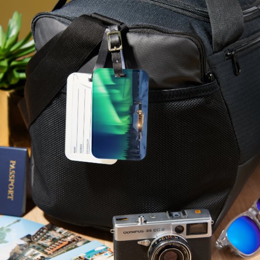 オーロラボレアの冬のキャビン ラゲッジタグ (正面&裏面)