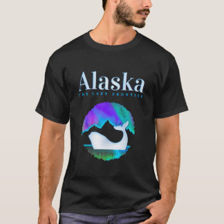 オーロラボレアリスとシャチとオーロラ Tシャツ