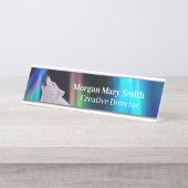 オーロラボレアリスウルフソング |レインボーネームプレート デスクネームプレート (正面)