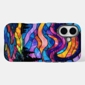 オーロラボレアリスステンドグラスの電話ケース Case-Mate iPhoneケース (裏面 (横))