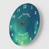 オーロラボレアリスノーザンライツアラスカ北極圏 ラージ壁時計 (傾斜)