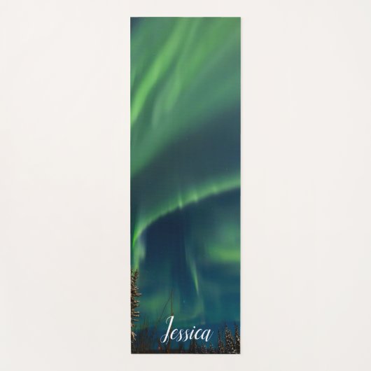 オーロラボレアリスノーザンライツアークティックスカイナイトY ヨガマット (正面)