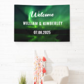 オーロラボレアリスノーザンライツグリーン結婚ズバン 横断幕 (インサイチュ)