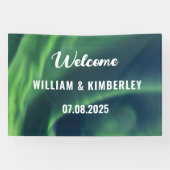 オーロラボレアリスノーザンライツグリーン結婚ズバン 横断幕 (横)