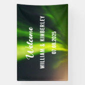 オーロラボレアリスノーザンライツグリーン結婚ズバン 横断幕 (縦)