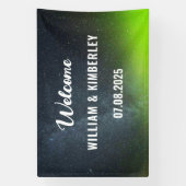 オーロラボレアリスノーザンライツグリーン結婚ズ 横断幕 (縦)