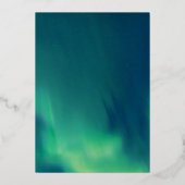 オーロラボレアリスノーザンライツゴールドフォイル結婚ズ 箔招待状 (裏面)