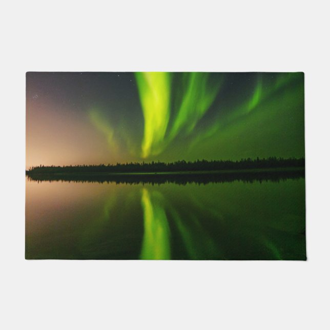 オーロラボレアリスノーザンライトアイスランド ドアマット (正面)