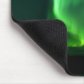 オーロラボレアリスノーザンライトアラスカスカイグリーン マウスパッド (コーナー)