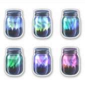 オーロラボレアリスノーザンライトズ銀河系ジャールセットスティ シール (正面)