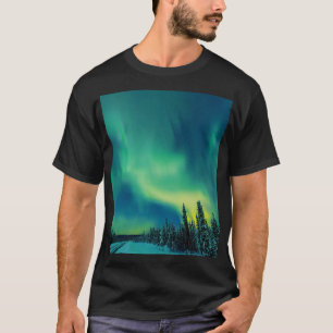 オーロラボレアリスノーザンライトノルウェー北極圏 Tシャツ