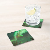 オーロラボレアリスノーザンライト |フェアバンクス スクエアペーパーコースター (インサイチュ)