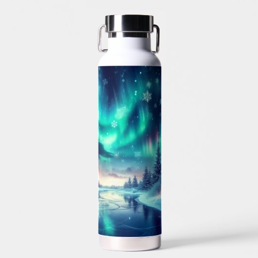 オーロラボレアリス/クリスマス/冬 ウォーターボトル (正面)