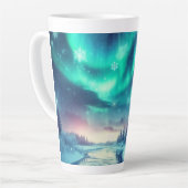オーロラボレアリス/クリスマス/冬 カフェラテマグ (左アングル)
