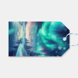 オーロラボレアリス/クリスマス/冬 ギフトタグ