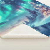 オーロラボレアリス/クリスマス/冬 シェルパブランケット (3/4)