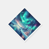 オーロラボレアリス/クリスマス/冬 スタンダードカクテルナプキン (角)