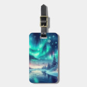 オーロラボレアリス/クリスマス/冬 ラゲッジタグ (正面縦)
