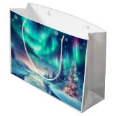 オーロラボレアリス/クリスマス/冬 ラージペーパーバッグ (裏面アングル)