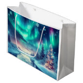 オーロラボレアリス/クリスマス/冬 ラージペーパーバッグ (正面アングル)